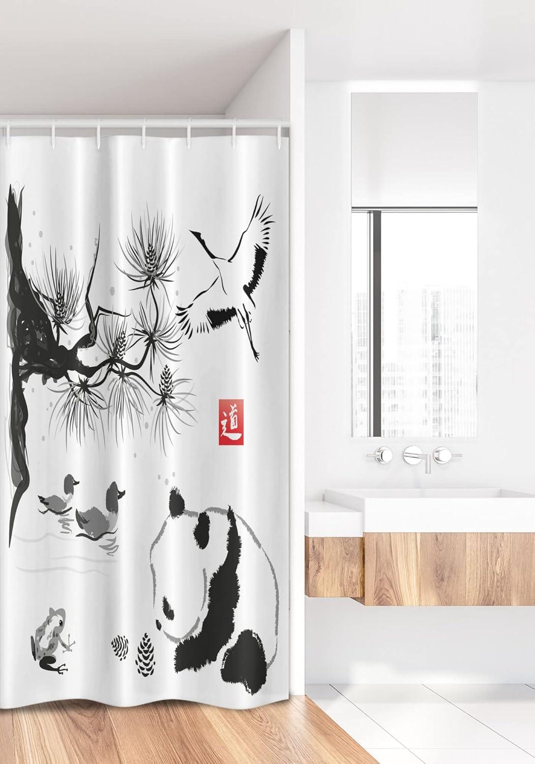 imageAmbesonne Sports Shower Curtain Cartoon Soccer Balls Showing Various Expressions Bored Laughing Happy Smiley Cloth Fabric Bathroom Decor Set with Hooks 69 W x 75 L White BlackCream Grey