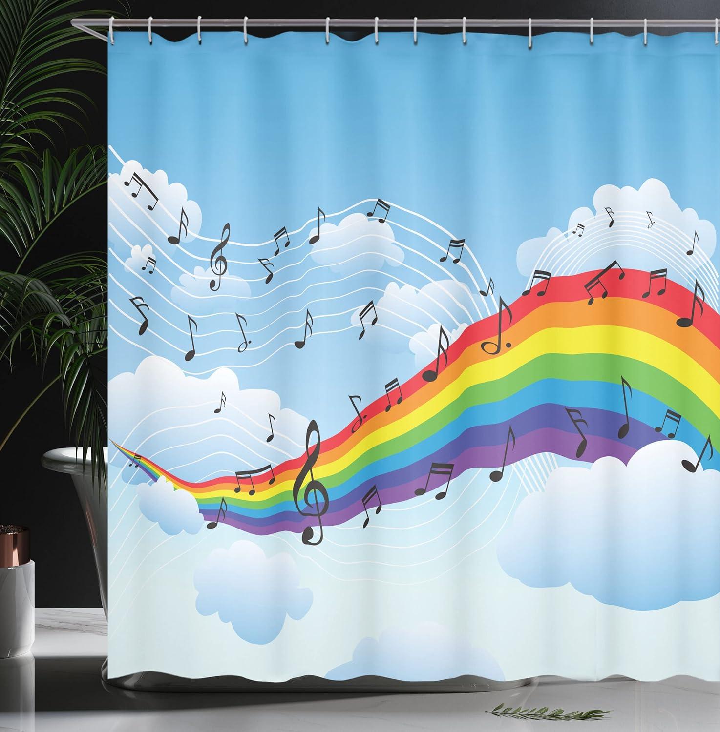 imageAmbesonne Sports Shower Curtain Cartoon Soccer Balls Showing Various Expressions Bored Laughing Happy Smiley Cloth Fabric Bathroom Decor Set with Hooks 69 W x 75 L White BlackAzure Blue