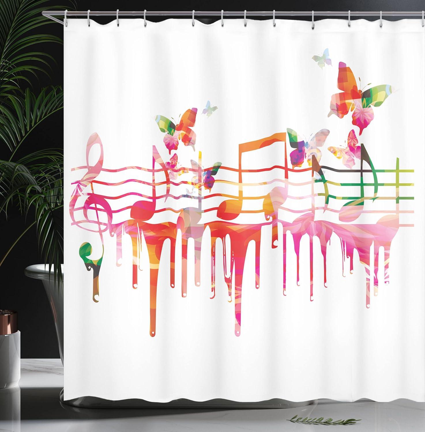 imageAmbesonne Sports Shower Curtain Cartoon Soccer Balls Showing Various Expressions Bored Laughing Happy Smiley Cloth Fabric Bathroom Decor Set with Hooks 69 W x 75 L White BlackMagenta Orange