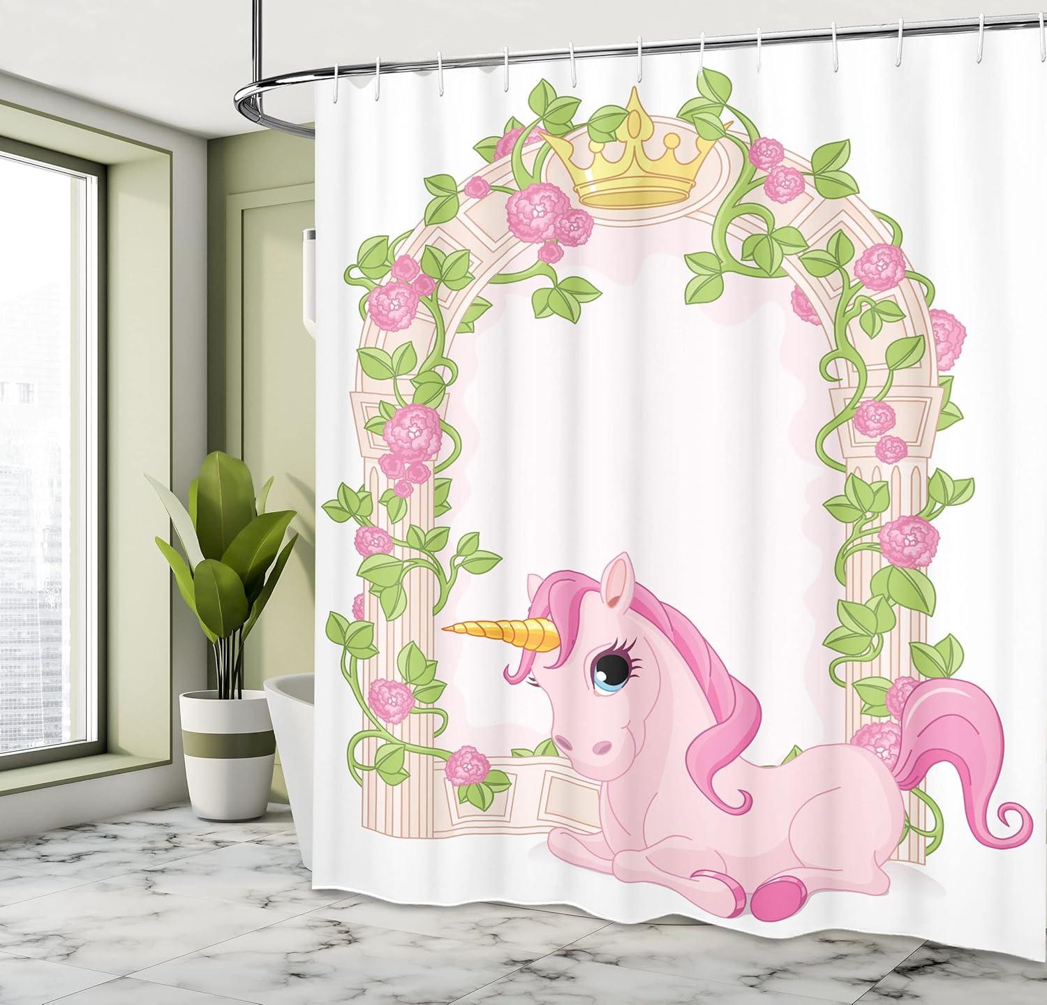 imageAmbesonne Sports Shower Curtain Cartoon Soccer Balls Showing Various Expressions Bored Laughing Happy Smiley Cloth Fabric Bathroom Decor Set with Hooks 69 W x 75 L White BlackBeige Pink