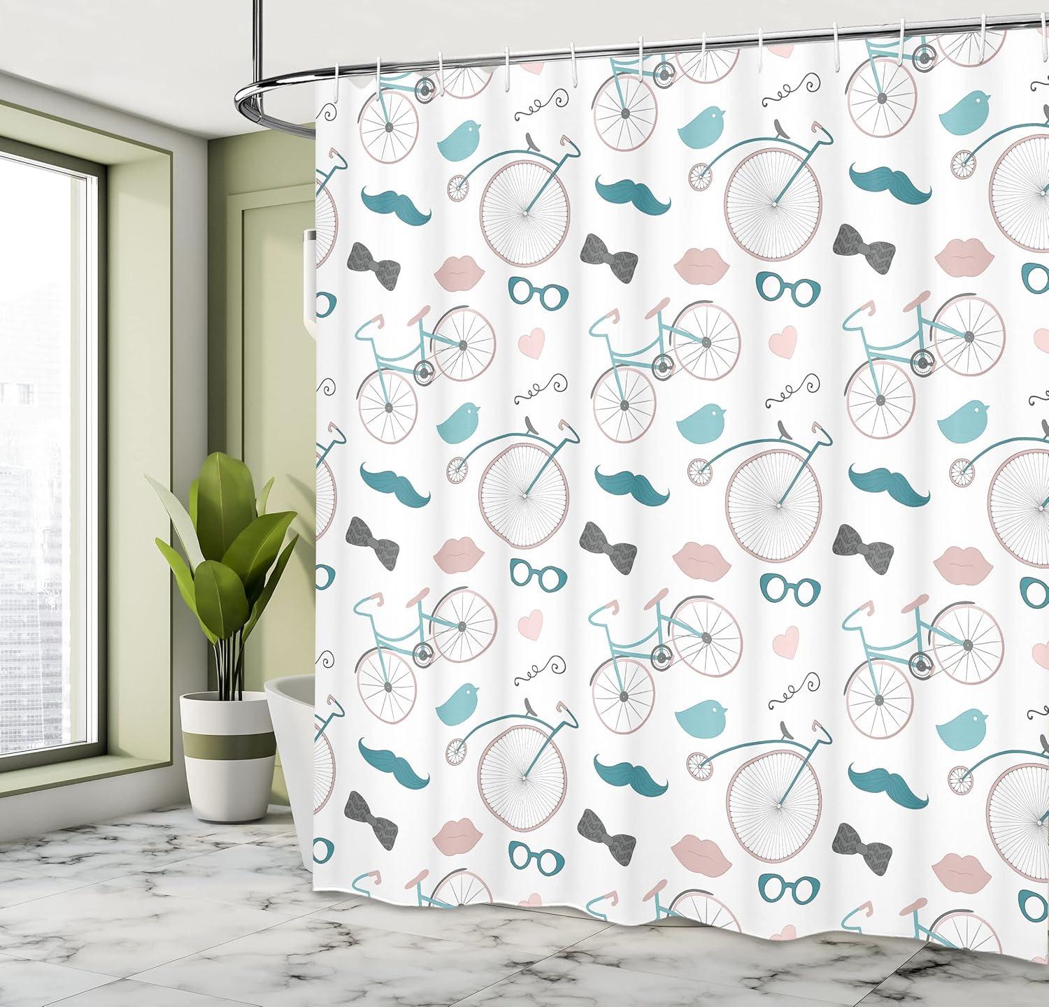 imageAmbesonne Sports Shower Curtain Cartoon Soccer Balls Showing Various Expressions Bored Laughing Happy Smiley Cloth Fabric Bathroom Decor Set with Hooks 69 W x 75 L White BlackMulti Color