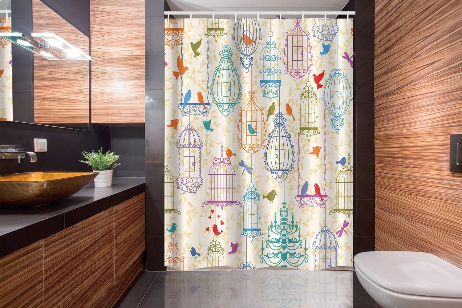 imageAmbesonne Sports Shower Curtain Cartoon Soccer Balls Showing Various Expressions Bored Laughing Happy Smiley Cloth Fabric Bathroom Decor Set with Hooks 69 W x 75 L White BlackPurple Green