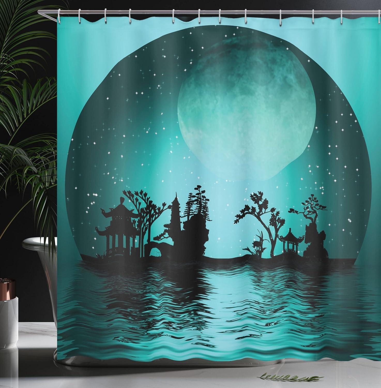 imageAmbesonne Sports Shower Curtain Cartoon Soccer Balls Showing Various Expressions Bored Laughing Happy Smiley Cloth Fabric Bathroom Decor Set with Hooks 69 W x 75 L White BlackBlack Aqua