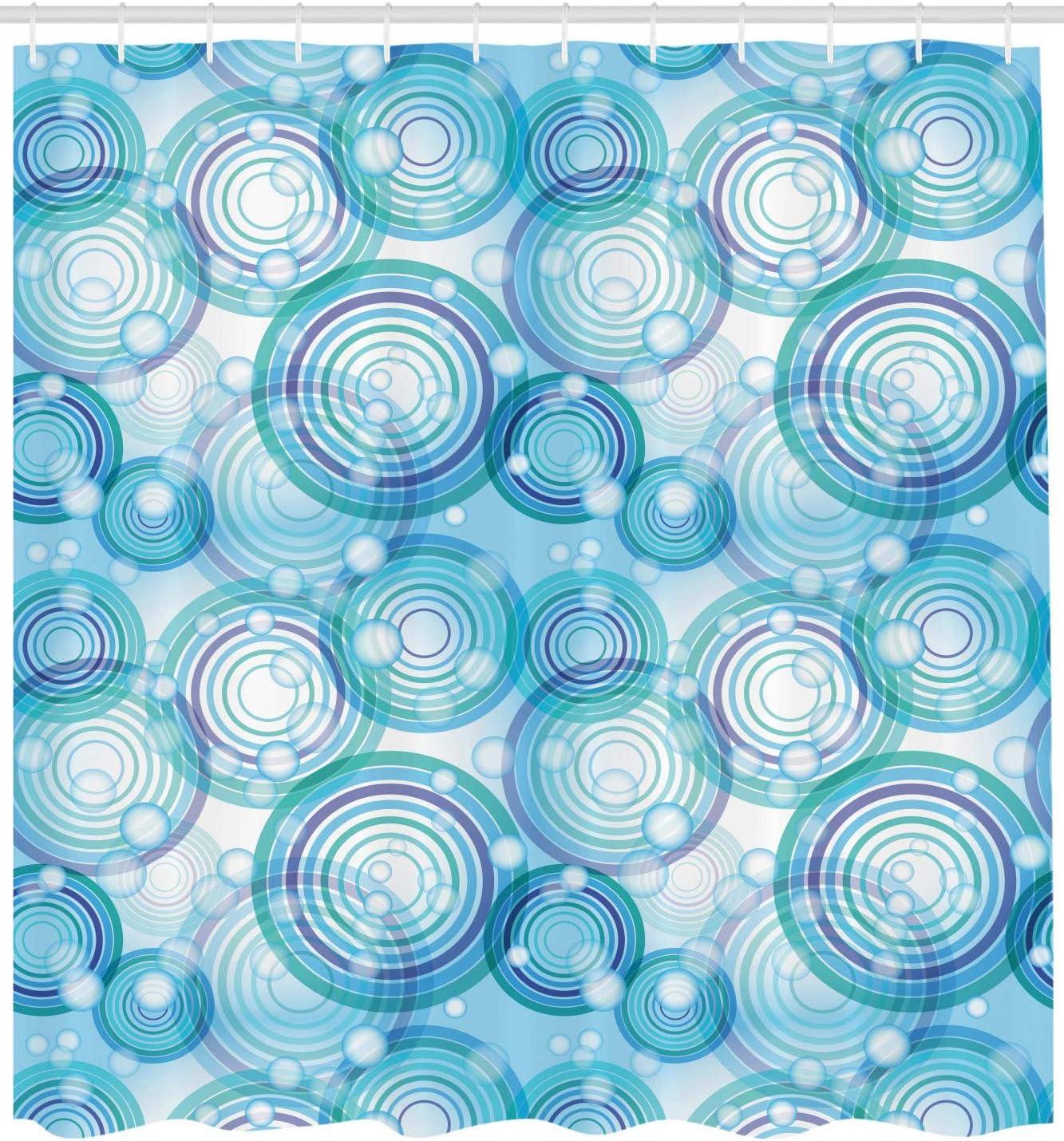 imageAmbesonne Sports Shower Curtain Cartoon Soccer Balls Showing Various Expressions Bored Laughing Happy Smiley Cloth Fabric Bathroom Decor Set with Hooks 69 W x 75 L White BlackMint Green