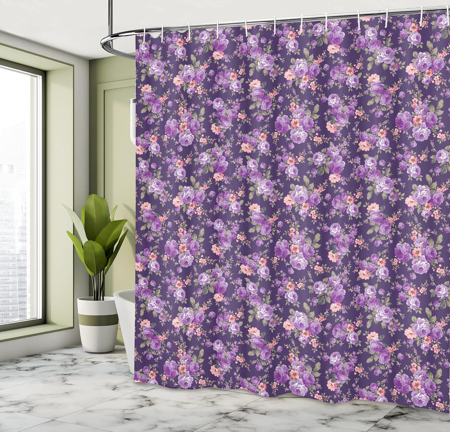 imageAmbesonne Sports Shower Curtain Cartoon Soccer Balls Showing Various Expressions Bored Laughing Happy Smiley Cloth Fabric Bathroom Decor Set with Hooks 69 W x 75 L White BlackPurple Peach