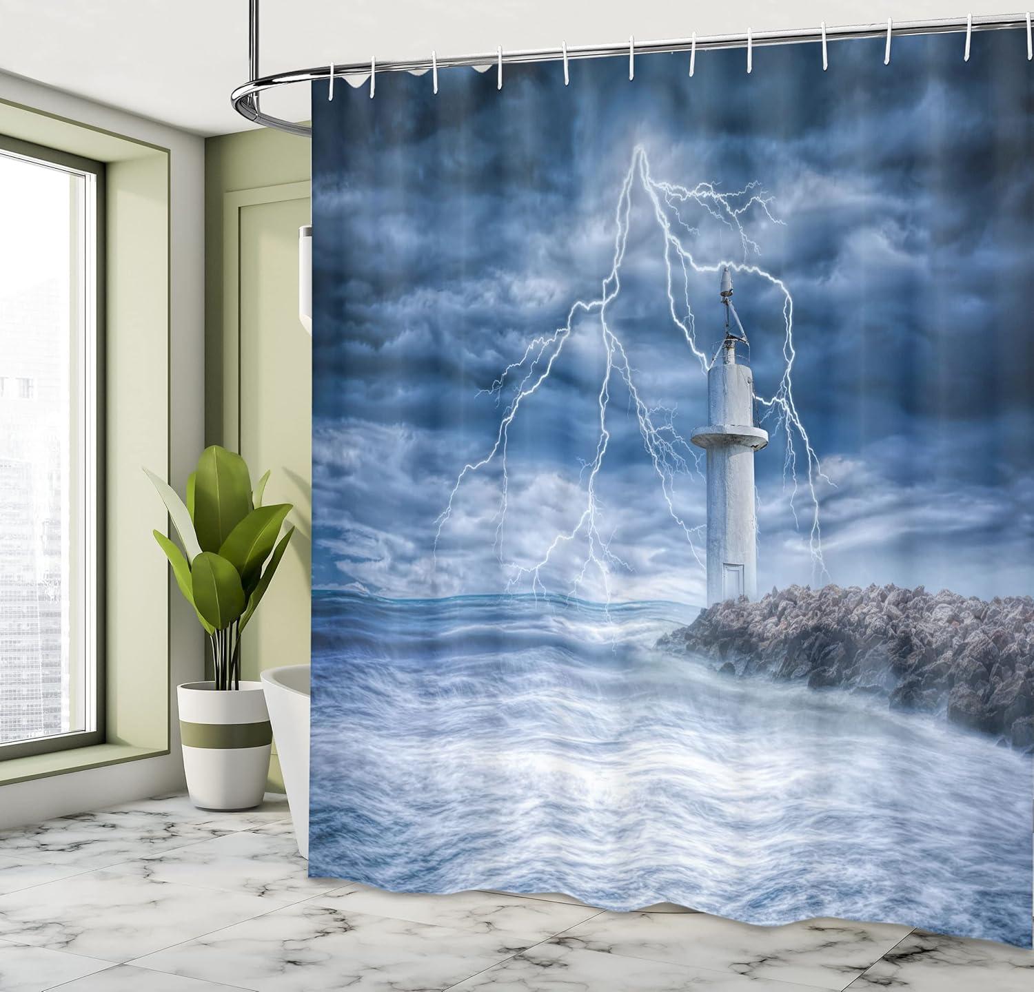 imageAmbesonne Sports Shower Curtain Cartoon Soccer Balls Showing Various Expressions Bored Laughing Happy Smiley Cloth Fabric Bathroom Decor Set with Hooks 69 W x 75 L White BlackBlue Dimgray
