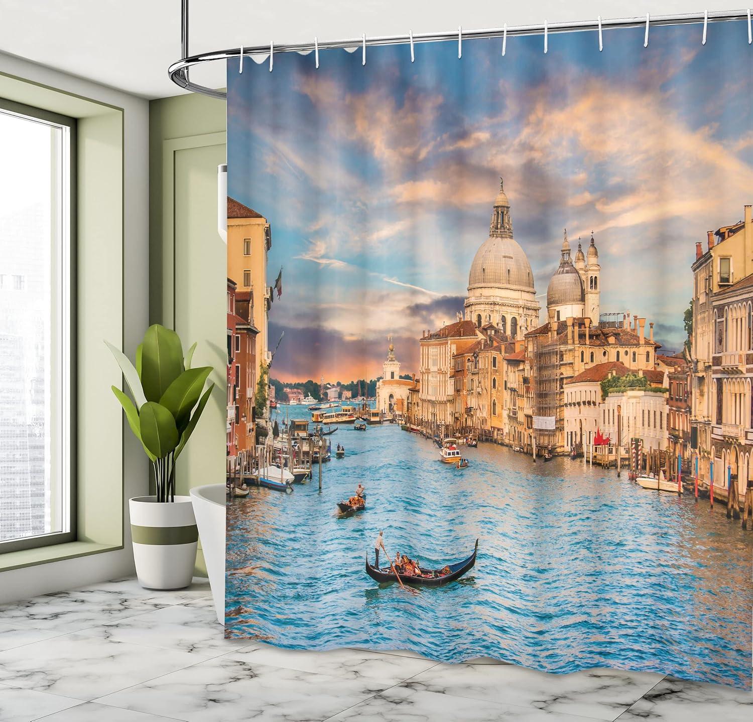 imageAmbesonne Sports Shower Curtain Cartoon Soccer Balls Showing Various Expressions Bored Laughing Happy Smiley Cloth Fabric Bathroom Decor Set with Hooks 69 W x 75 L White BlackAqua Tan