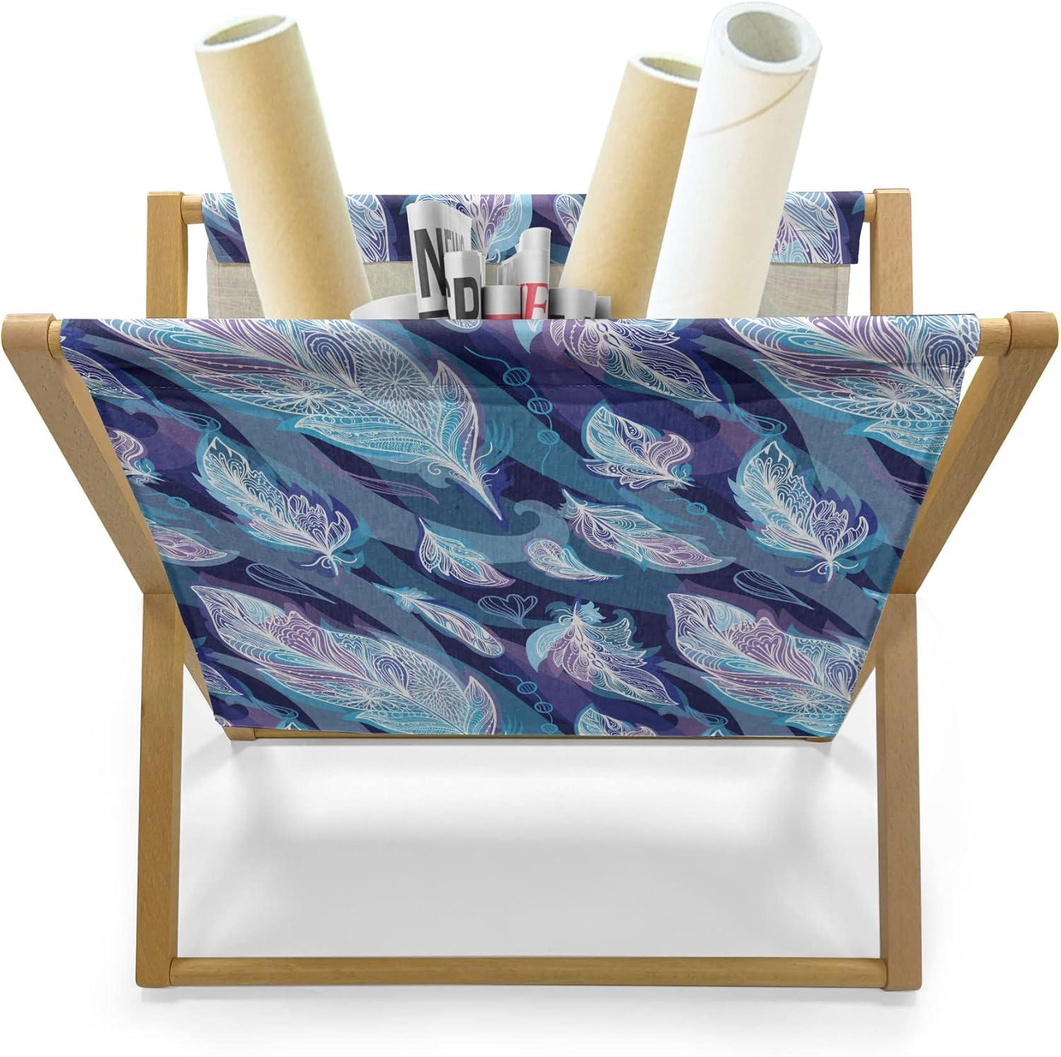 imageAmbesonne Spring Magazine and Book Holder Blossoms Forms Heart Shapes Valentines Day Orderly Repeated Illustration Floor Rack Decor for Interior of Home amp Office 22 x 19 White Pale FuchsiaPale Blue Navy Blue