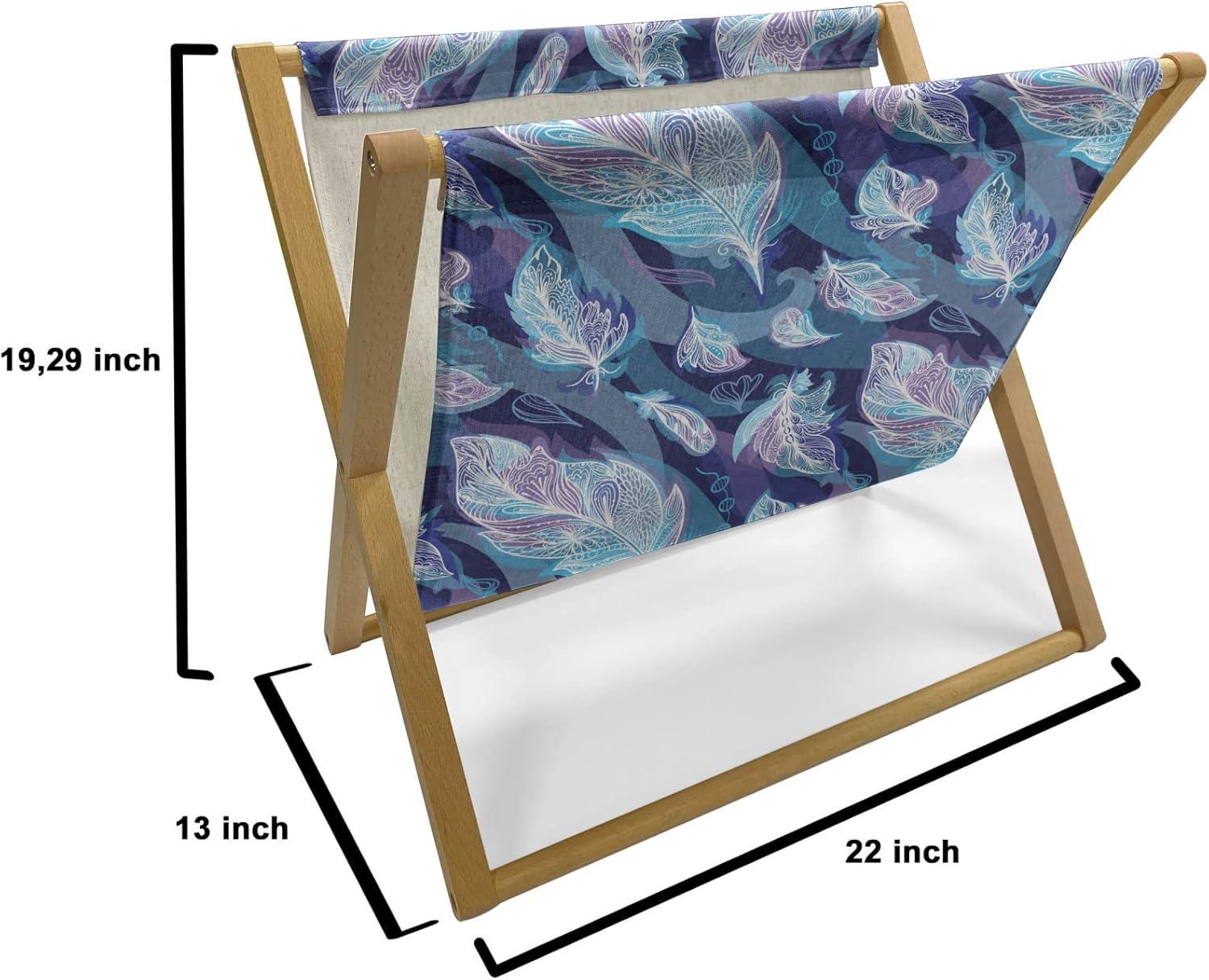 imageAmbesonne Spring Magazine and Book Holder Blossoms Forms Heart Shapes Valentines Day Orderly Repeated Illustration Floor Rack Decor for Interior of Home amp Office 22 x 19 White Pale FuchsiaPale Blue Navy Blue