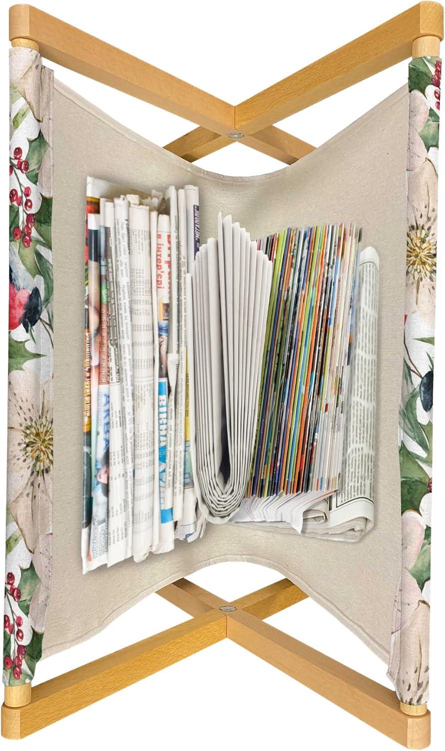 imageAmbesonne Spring Magazine and Book Holder Blossoms Forms Heart Shapes Valentines Day Orderly Repeated Illustration Floor Rack Decor for Interior of Home amp Office 22 x 19 White Pale FuchsiaWhite Green and Vermilion