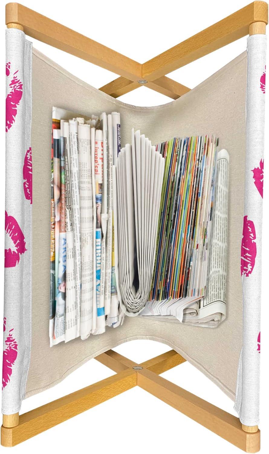 imageAmbesonne Teal Magazine and Book Holder Kittens Pink Hearts Animal Design with Valentines Inspirations Floor Rack Decor for Interior of Home amp Office 22 x 19 Teal Pink Dark BlueFuchsia White