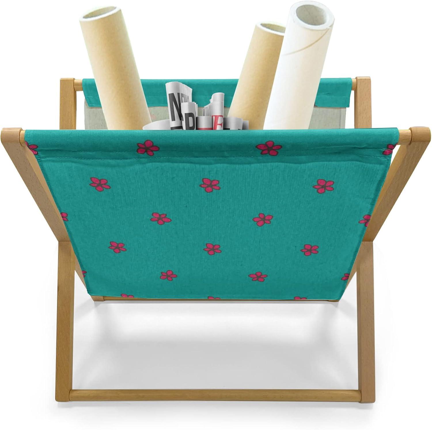 imageAmbesonne Teal Magazine and Book Holder Kittens Pink Hearts Animal Design with Valentines Inspirations Floor Rack Decor for Interior of Home amp Office 22 x 19 Teal Pink Dark BlueTeal Hot Pink