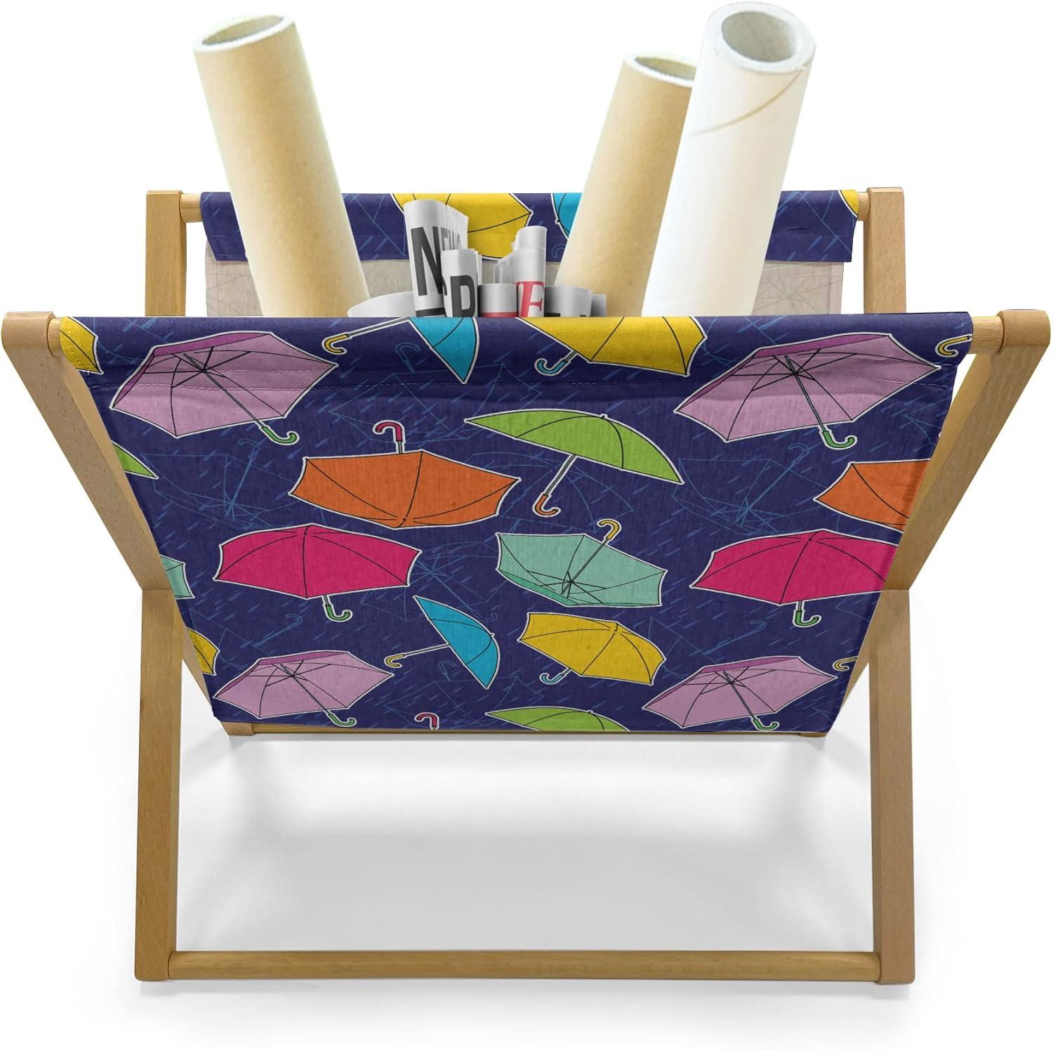 imageAmbesonne Valentines Day Magazine and Book Holder Abstract Geometrical Graphic Rhombus Shaped Dots Little Heart Motifs Floor Rack Decor for Interior of Home amp Office 22 x 19 Dark Magenta PinkNavy Blue Multicolor