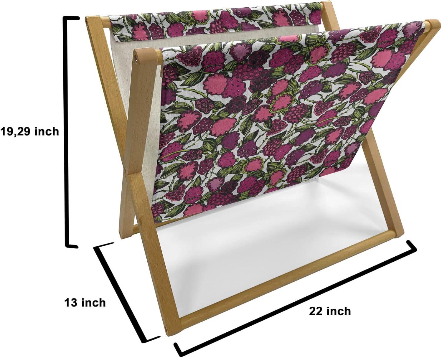 imageAmbesonne Valentines Day Magazine and Book Holder Abstract Geometrical Graphic Rhombus Shaped Dots Little Heart Motifs Floor Rack Decor for Interior of Home amp Office 22 x 19 Dark Magenta PinkRaspberry Lime Green