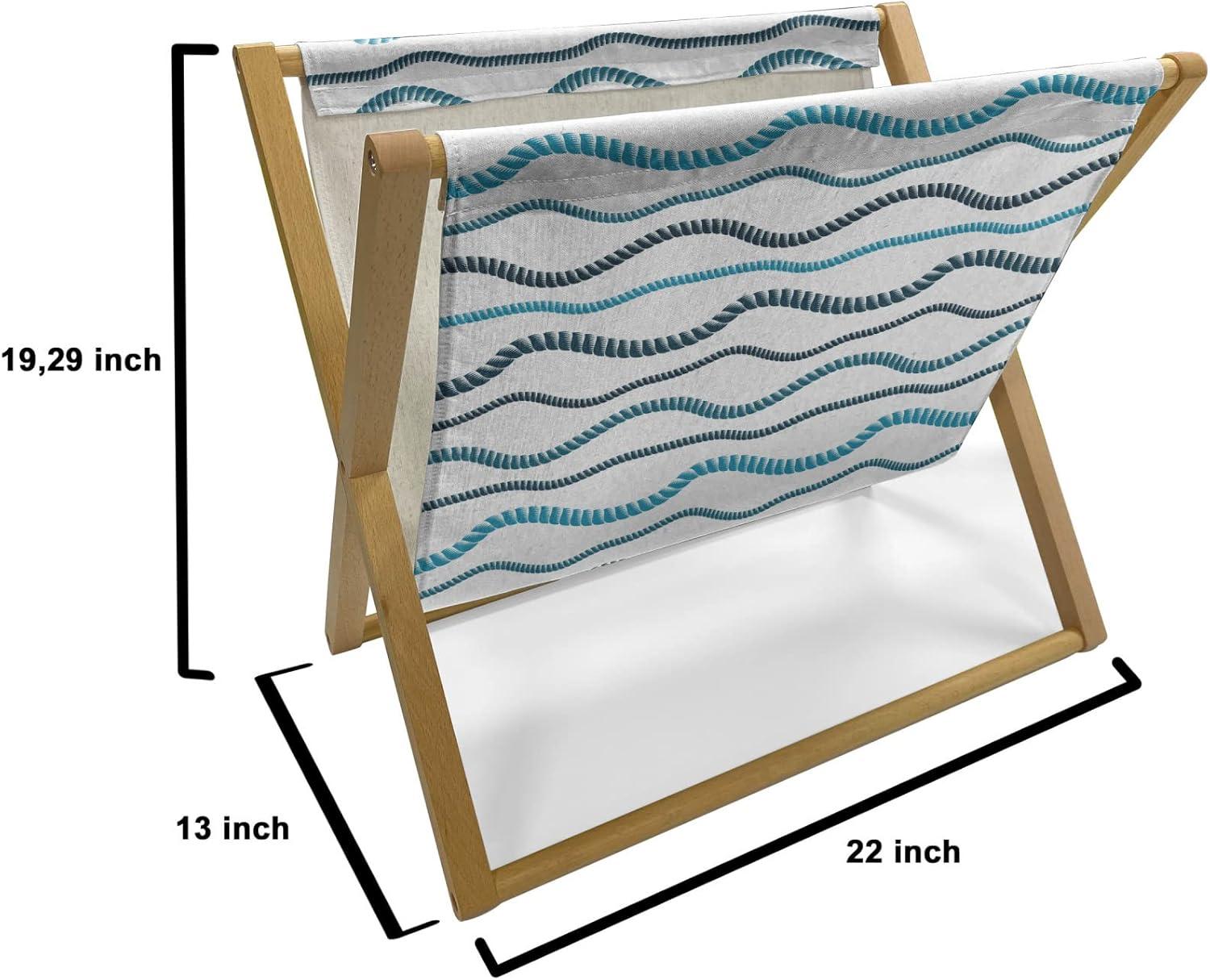 imageAmbesonne Valentines Day Magazine and Book Holder Abstract Geometrical Graphic Rhombus Shaped Dots Little Heart Motifs Floor Rack Decor for Interior of Home amp Office 22 x 19 Dark Magenta PinkWhite Blue