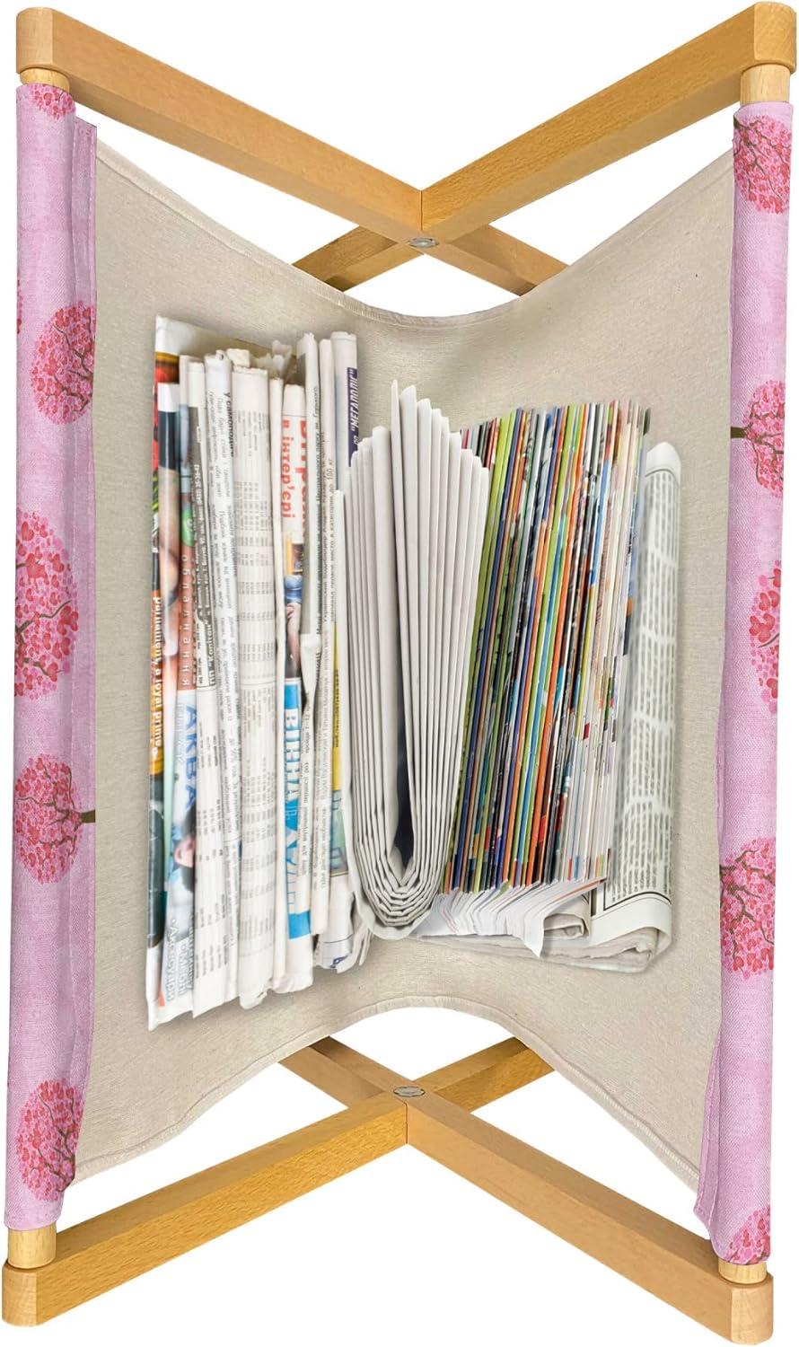 imageAmbesonne Valentines Day Magazine and Book Holder Continuous Pattern of Mini Hearts Romantic Tree Abstract Design Floor Rack Decor for Interior of Home amp Office 22 x 19 Pink and Pastel PinkPink and Pastel Pink