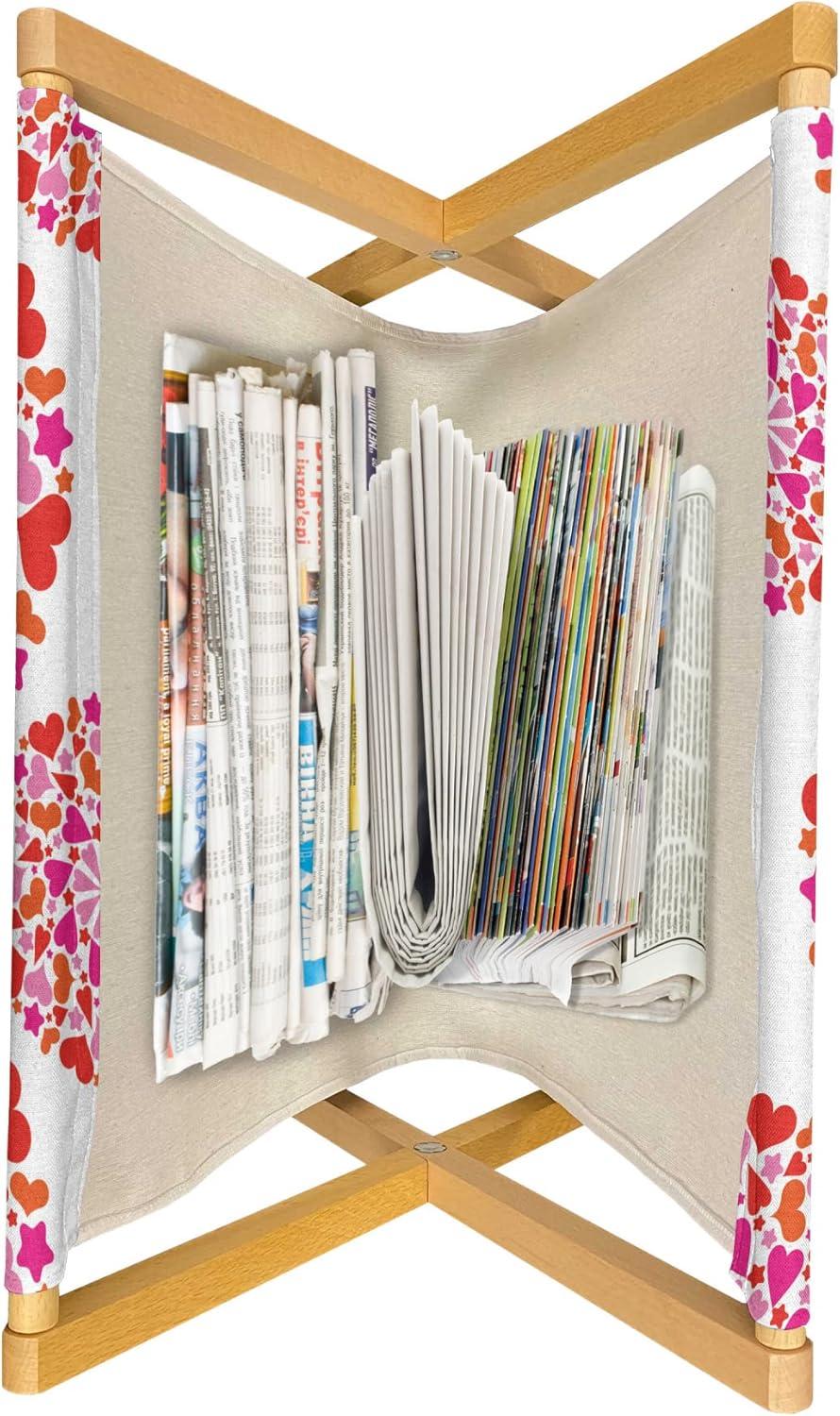 imageAmbesonne Valentines Day Magazine and Book Holder Romantic Love Theme of Vibrant Hearts in Circle Forms Floor Rack Decor for Interior of Home amp Office 22 x 19 Vermilion PinkVermilion Pink