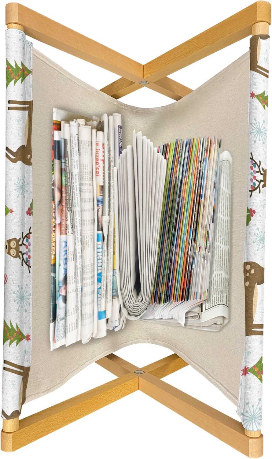 imageAmbesonne Valentines Day Magazine and Book Holder Romantic Pandas Hearts Doodle Love Theme Art Pattern Floor Rack Decor for Interior of Home amp Office 22 x 19 Charcoal Grey Pink and WhiteCaramel Green and White