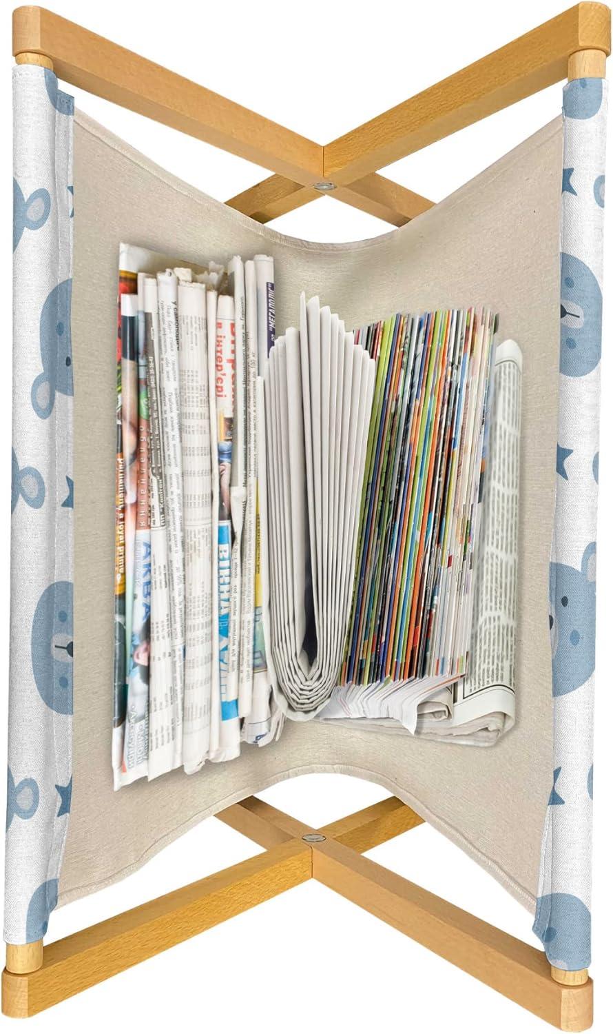 imageAmbesonne Valentines Day Magazine and Book Holder Romantic Pandas Hearts Doodle Love Theme Art Pattern Floor Rack Decor for Interior of Home amp Office 22 x 19 Charcoal Grey Pink and WhitePale Slate Blue