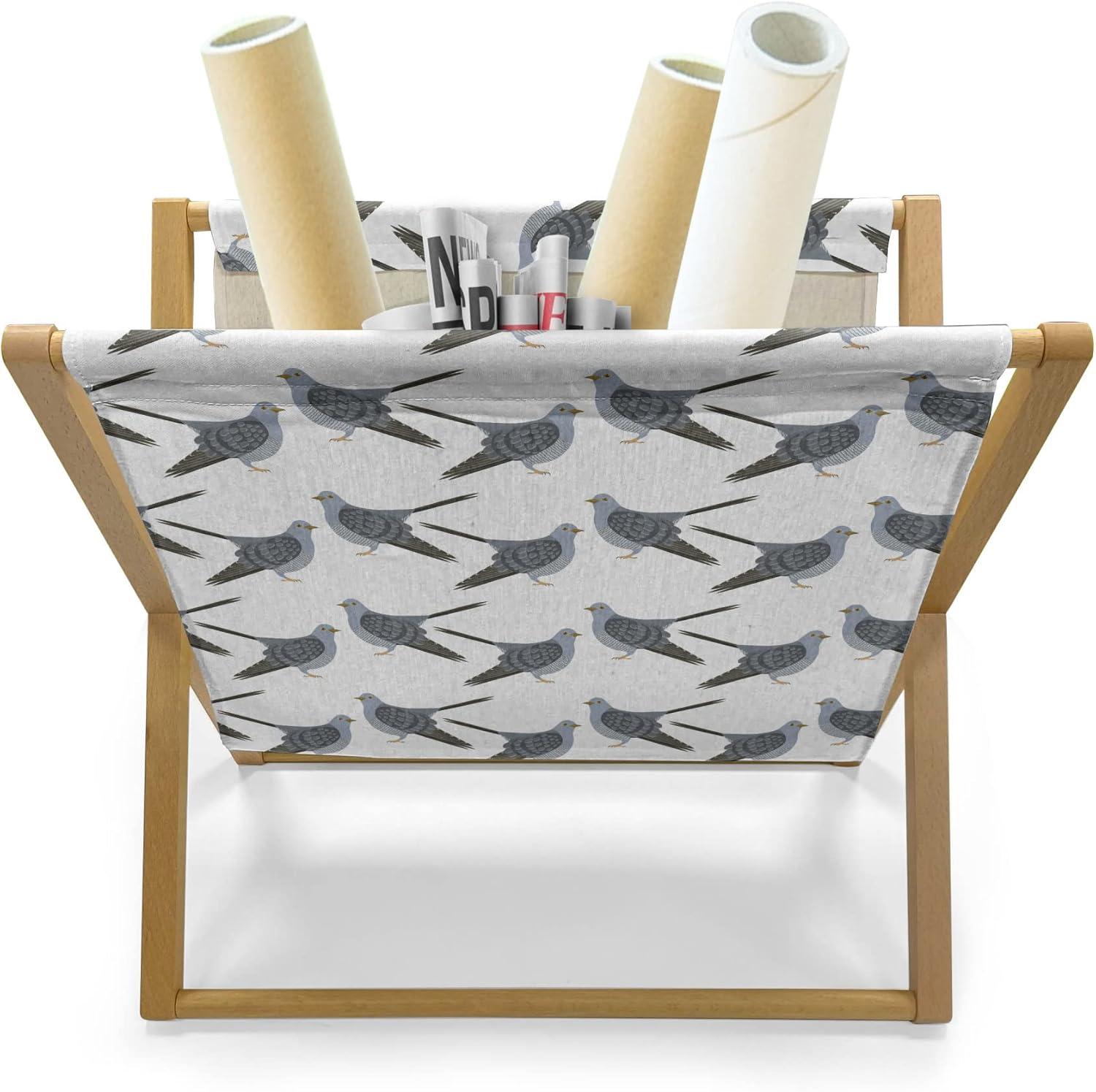 imageAmbesonne Valentines Day Magazine and Book Holder Romantic Pandas Hearts Doodle Love Theme Art Pattern Floor Rack Decor for Interior of Home amp Office 22 x 19 Charcoal Grey Pink and WhiteBlue Grey White and Fawn