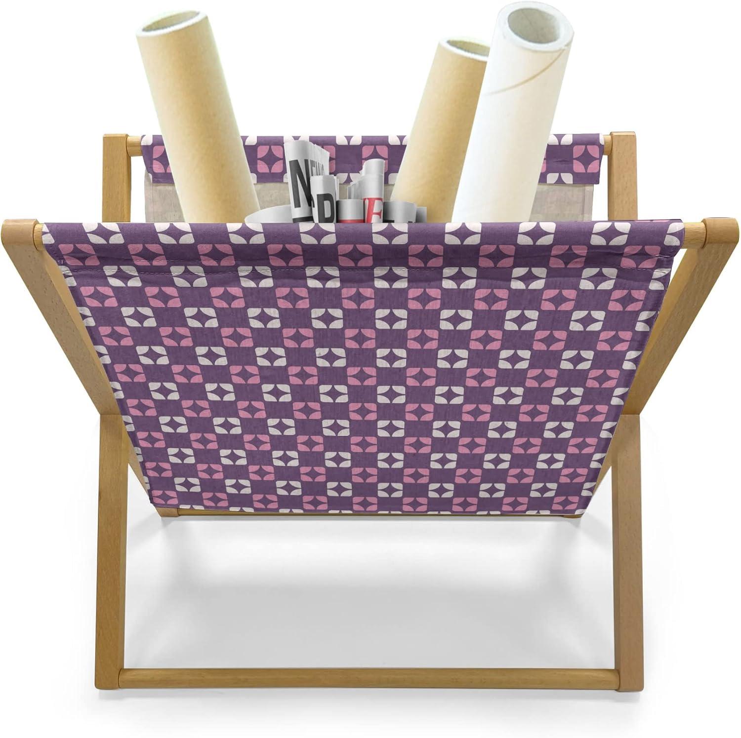 imageAmbesonne Valentines Day Magazine and Book Holder Simple Love Themed Pattern with Big and Little Hearts Floor Rack Decor for Interior of Home amp Office 22 x 19 Fuchsia and Dark PinkPurple Pale Pink