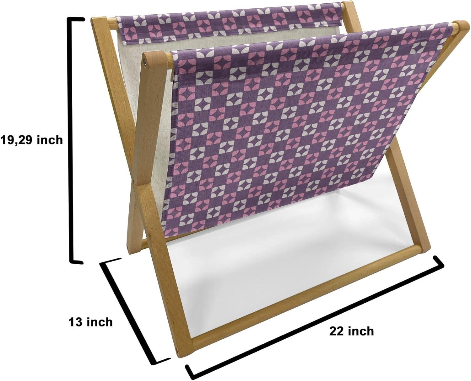 imageAmbesonne Valentines Day Magazine and Book Holder Simple Love Themed Pattern with Big and Little Hearts Floor Rack Decor for Interior of Home amp Office 22 x 19 Fuchsia and Dark PinkPurple Pale Pink
