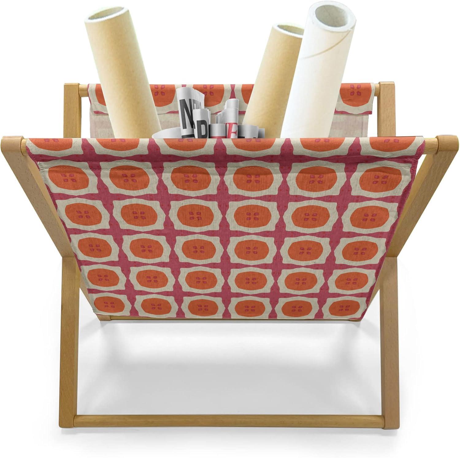 imageAmbesonne Valentines Day Magazine and Book Holder Simple Love Themed Pattern with Big and Little Hearts Floor Rack Decor for Interior of Home amp Office 22 x 19 Fuchsia and Dark PinkPale Ruby Burnt Orange