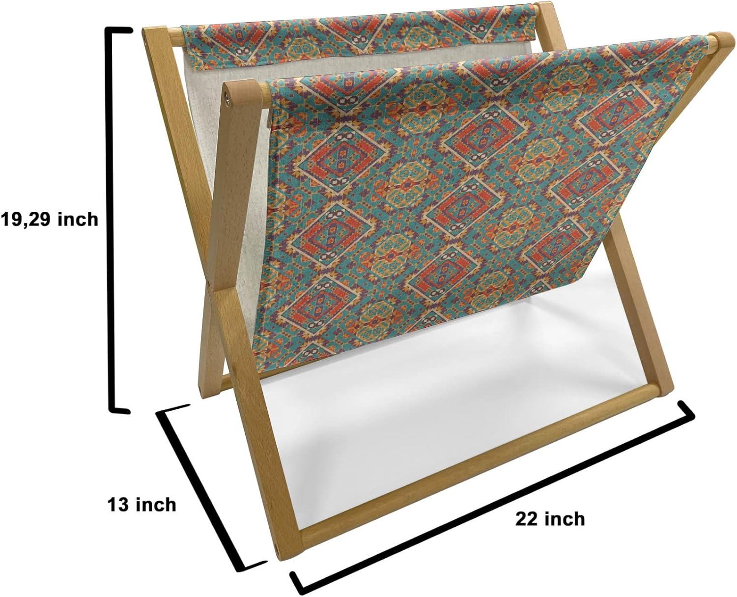 imageAmbesonne Valentines Day Magazine and Book Holder Simple Love Themed Pattern with Big and Little Hearts Floor Rack Decor for Interior of Home amp Office 22 x 19 Fuchsia and Dark PinkTurquoise and Orange