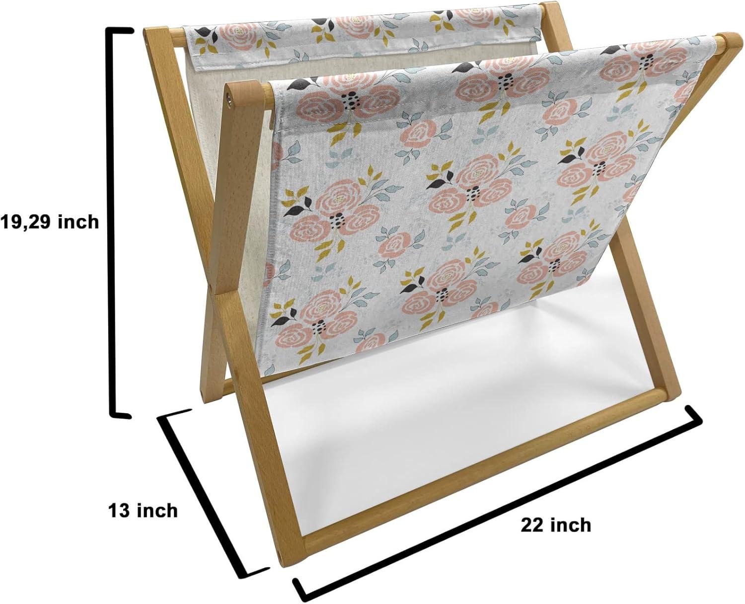imageAmbesonne Valentines Day Magazine and Book Holder Simple Love Themed Pattern with Big and Little Hearts Floor Rack Decor for Interior of Home amp Office 22 x 19 Fuchsia and Dark PinkBlush White Fawn