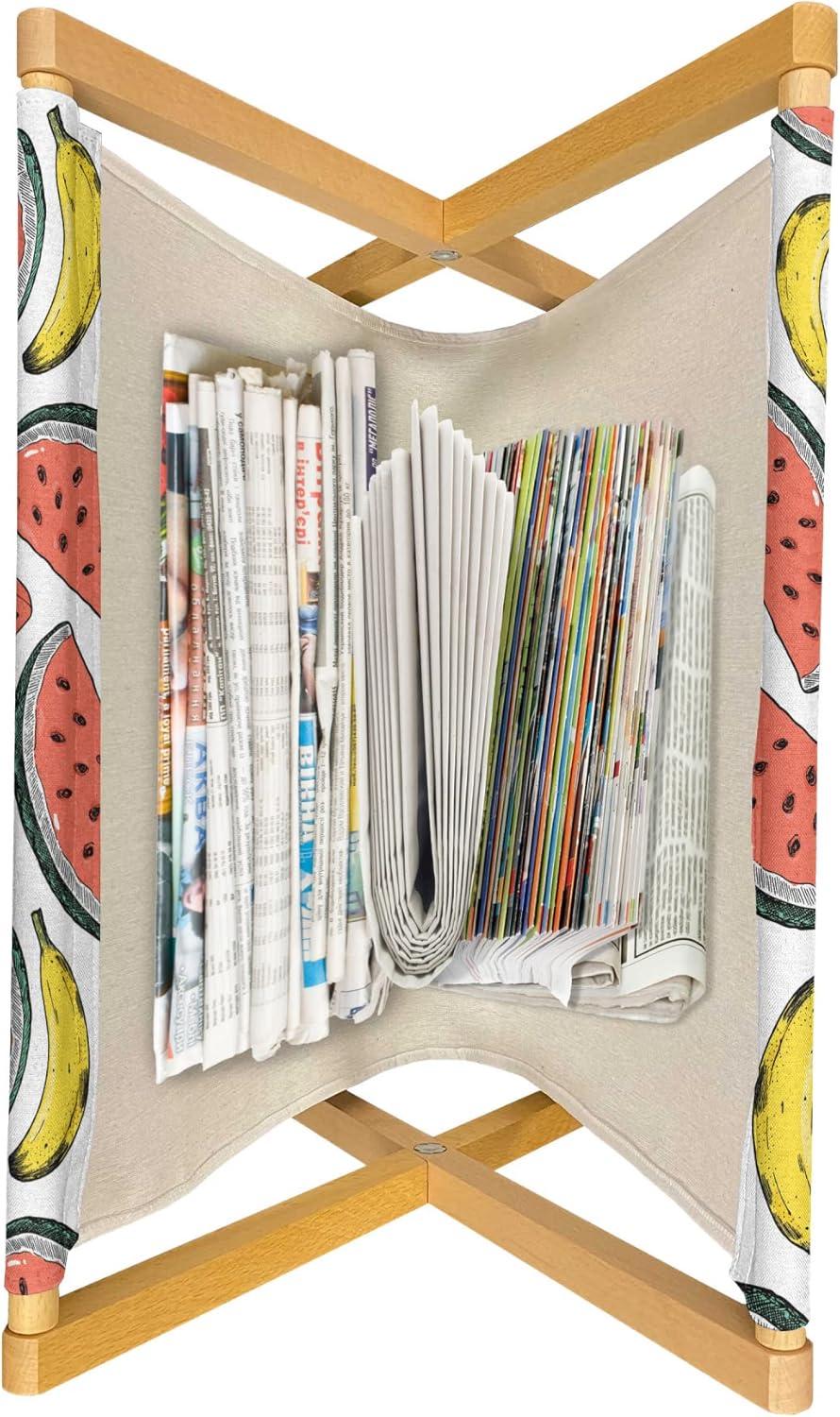 imageAmbesonne Valentines Magazine and Book Holder Arrow and Hearts Simplistic Cutsy Illustration Floor Rack Decor for Interior of Home amp Office 22 x 19 Champagne RubyCoral White Yellow