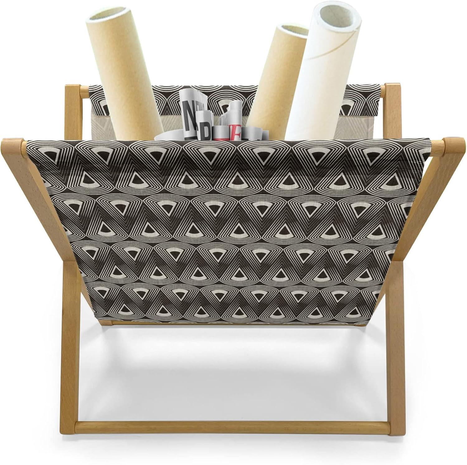 imageAmbesonne Valentines Magazine and Book Holder Arrow and Hearts Simplistic Cutsy Illustration Floor Rack Decor for Interior of Home amp Office 22 x 19 Champagne RubyDark Brown and Ivory
