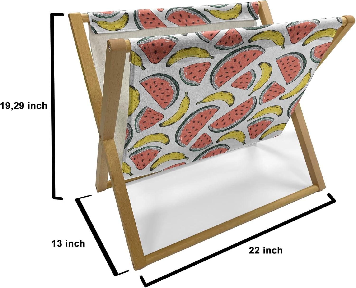 imageAmbesonne Valentines Magazine and Book Holder Arrow and Hearts Simplistic Cutsy Illustration Floor Rack Decor for Interior of Home amp Office 22 x 19 Champagne RubyCoral White Yellow