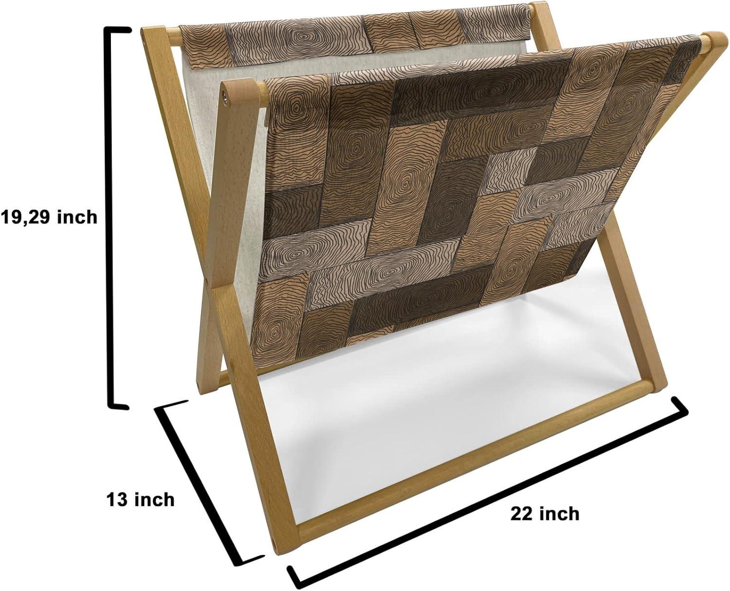 imageAmbesonne Valentines Magazine and Book Holder Doodle Style Abstract Heart Shapes with Love and Affection Theme Floor Rack Decor for Interior of Home amp Office 22 x 19 Beige Dark Coral WhiteBeige Pale Brown