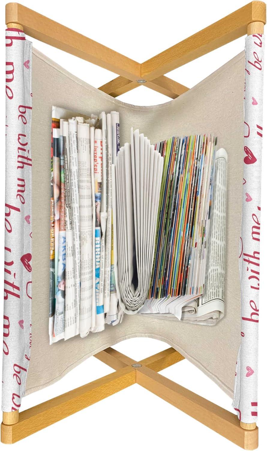 imageAmbesonne Valentines Magazine and Book Holder Doodle Style Abstract Heart Shapes with Love and Affection Theme Floor Rack Decor for Interior of Home amp Office 22 x 19 Beige Dark Coral WhiteMaroon Pink Blush