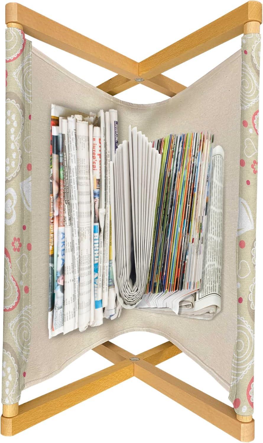 imageAmbesonne Valentines Magazine and Book Holder Doodle Style Abstract Heart Shapes with Love and Affection Theme Floor Rack Decor for Interior of Home amp Office 22 x 19 Beige Dark Coral WhiteBeige Dark Coral White