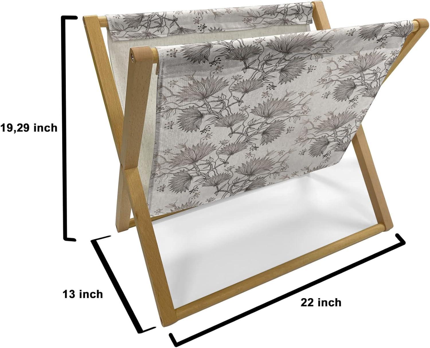 imageAmbesonne Valentines Magazine and Book Holder Doodle Style Abstract Heart Shapes with Love and Affection Theme Floor Rack Decor for Interior of Home amp Office 22 x 19 Beige Dark Coral WhiteEggshell Taupe
