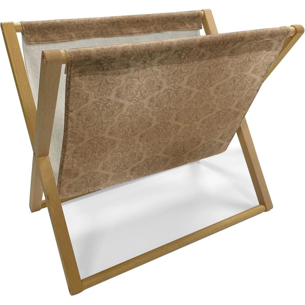 imageAmbesonne Funky Magazine and Book Holder Heart Shapes on Plain Background Romantic and Aquatic Style Valentines Day Floor Rack Decor for Interior of Home amp Office 22 x 19 Sea Blue Cadet BluePale Brown Camel