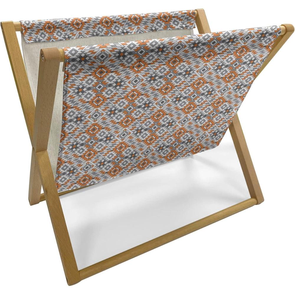 imageAmbesonne Funky Magazine and Book Holder Heart Shapes on Plain Background Romantic and Aquatic Style Valentines Day Floor Rack Decor for Interior of Home amp Office 22 x 19 Sea Blue Cadet BlueOrange Dimgray Grey
