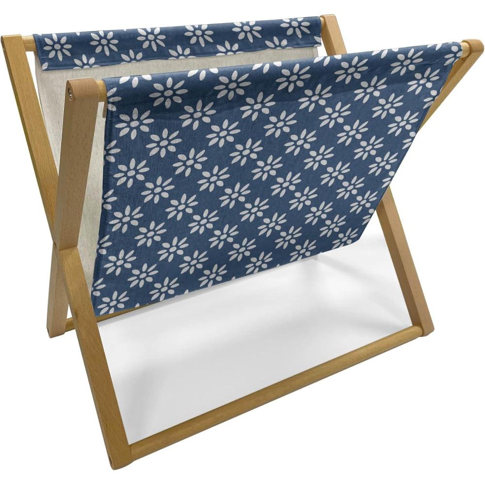 imageAmbesonne Kiss Magazine and Book Holder Red Woman Lips Kiss Marks Pattern Romance Feminine Graphic Valentines Day Floor Rack Decor for Interior of Home amp Office 22 x 19 Vermilion WhiteNavy Blue and White