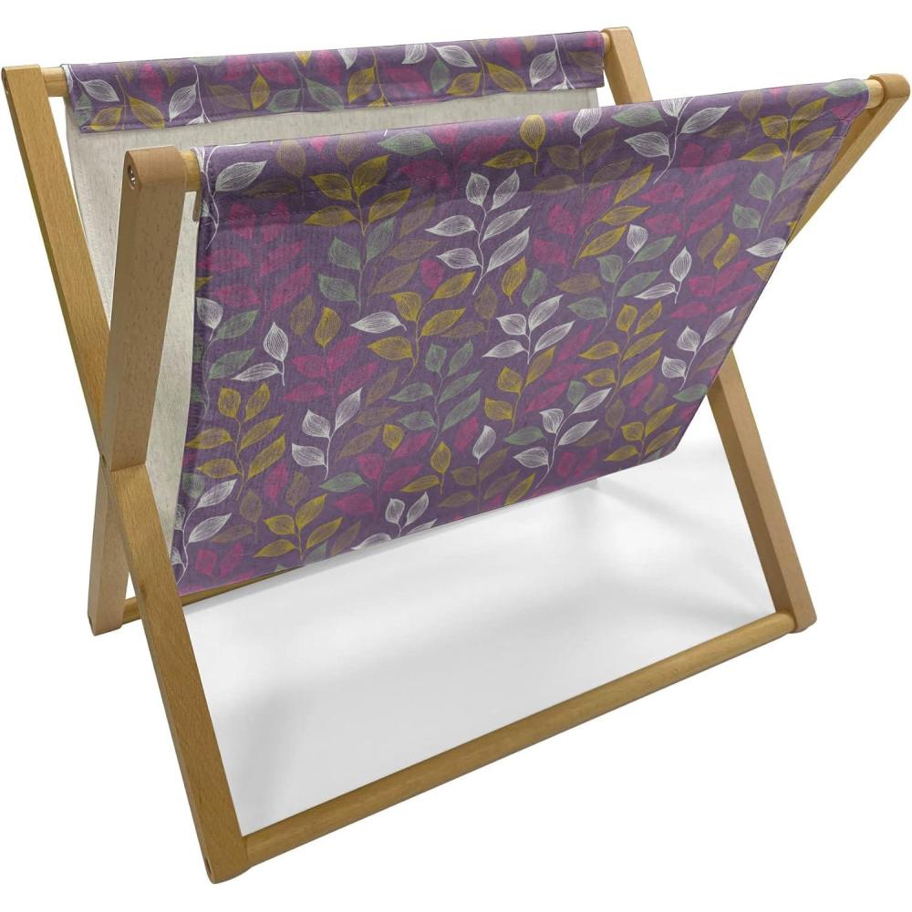 imageAmbesonne Love Magazine and Book Holder Pattern Valentines Day with Flowers and Butterfly Holiday Love Antiquity Vintage Floor Rack Decor for Interior of Home amp Office 22 x 19 Beige Brown RedViolet and Magenta
