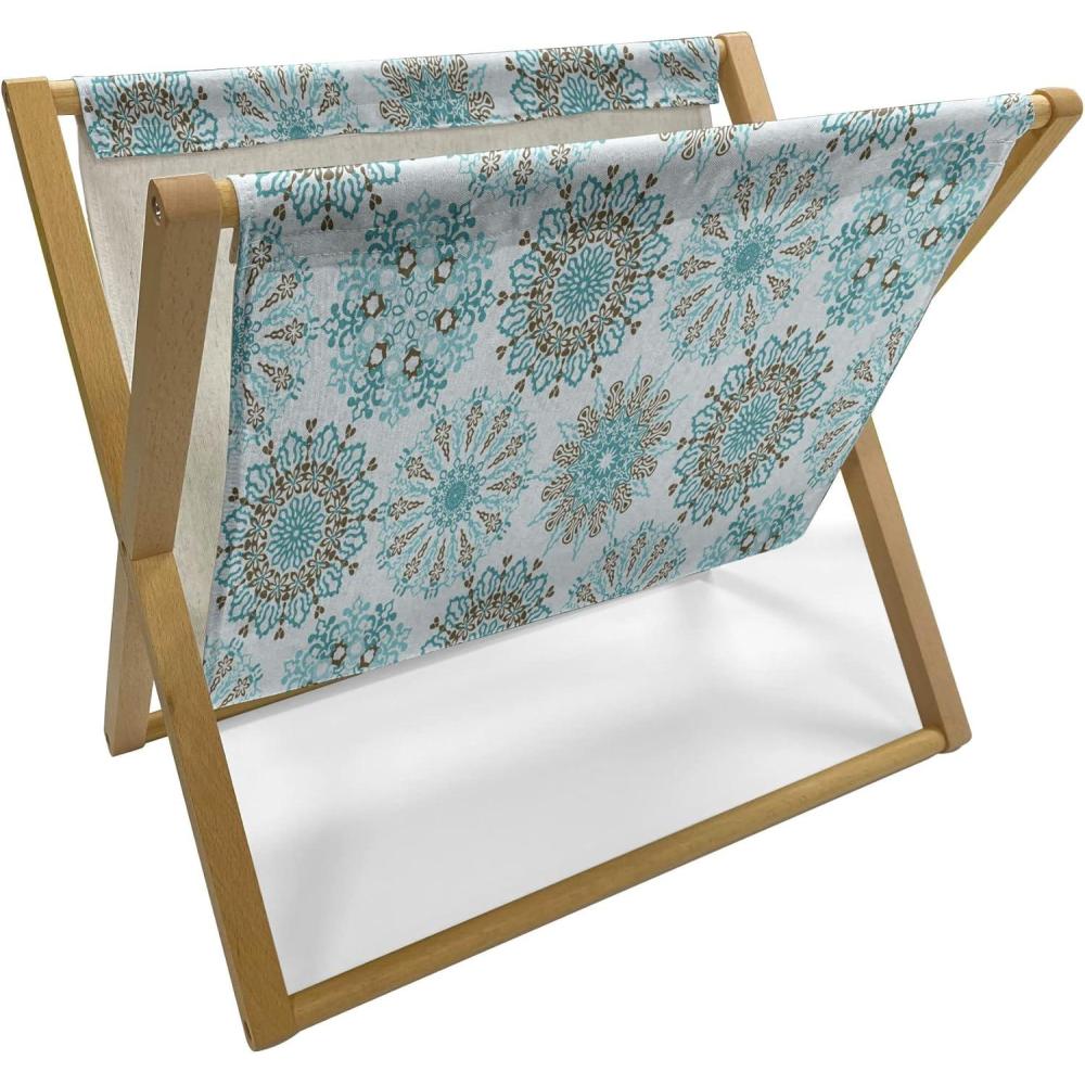 imageAmbesonne Love Magazine and Book Holder Romance for Valentines Day Hearts in Lamp Classic Antique Themed Pattern Floor Rack Decor for Interior of Home amp Office 22 x 19 Vermilion and ScarletBrown Teal