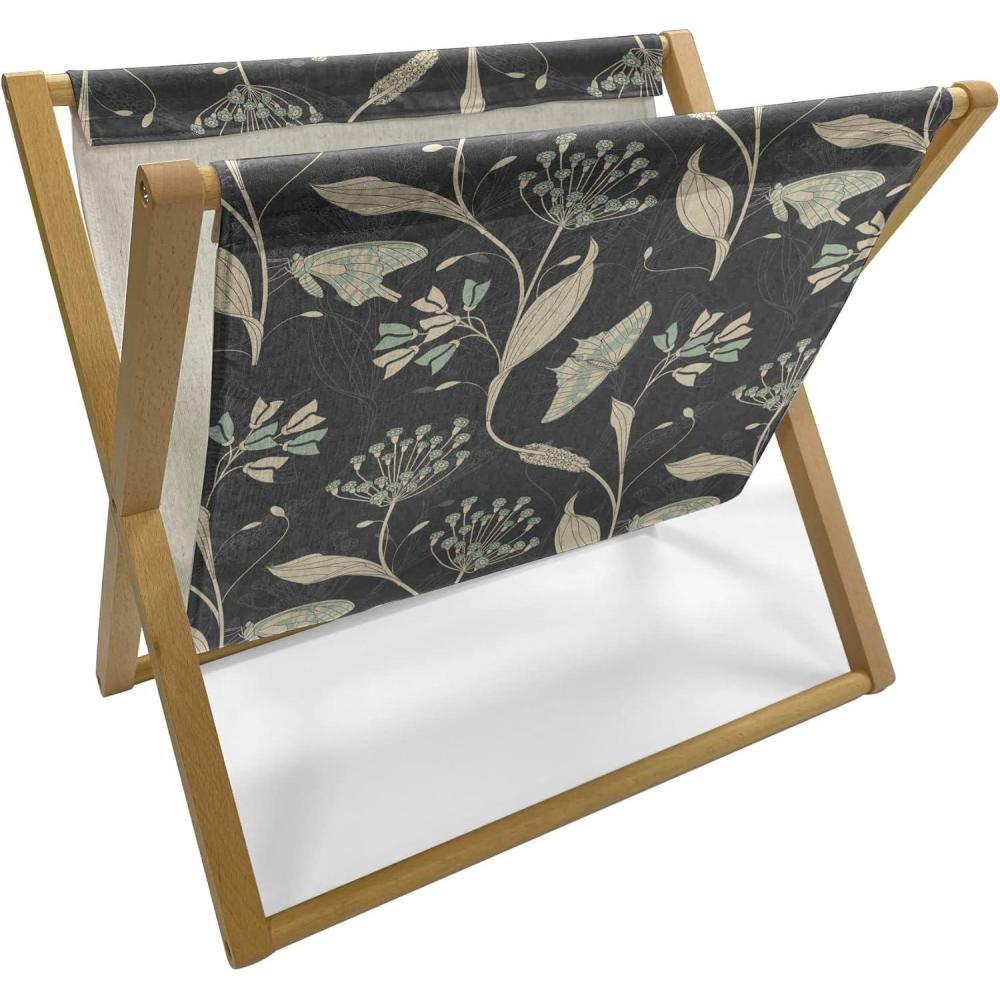 imageAmbesonne Roses Magazine and Book Holder Romantic Valentines Day Pattern in Pastel Tones Floor Rack Decor for Interior of Home amp Office 22 x 19 Rose MauveDark Grey Champagne