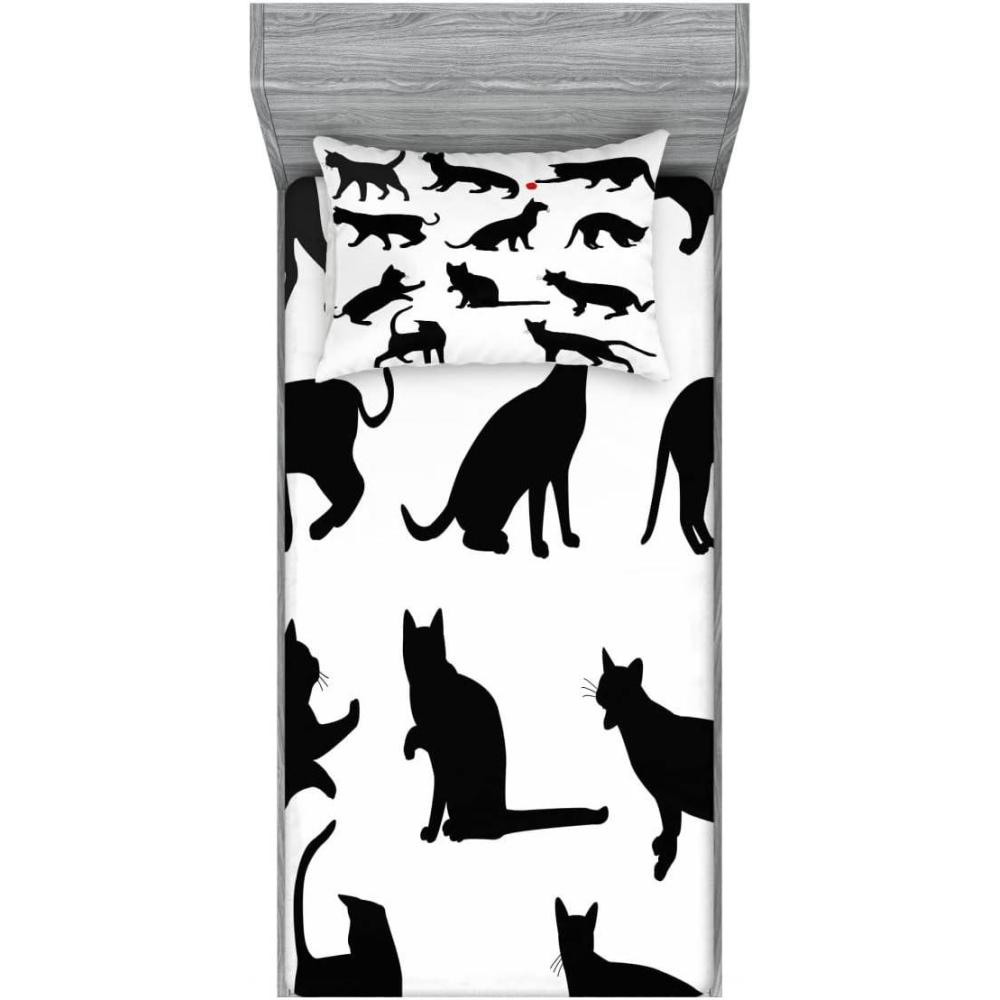 imageAmbesonne Sloth Fitted Sheet amp Pillow Sham Set Cartoon Character Sleeping on Branch Jungle Animal in Night Sky Kids Theme Decorative Printed 2 Piece Bedding Decor Set Twin Plum BrownCharcoal