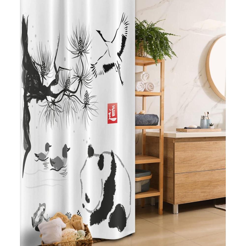 imageAmbesonne Sports Shower Curtain Cartoon Soccer Balls Showing Various Expressions Bored Laughing Happy Smiley Cloth Fabric Bathroom Decor Set with Hooks 69 W x 75 L White BlackCream Grey