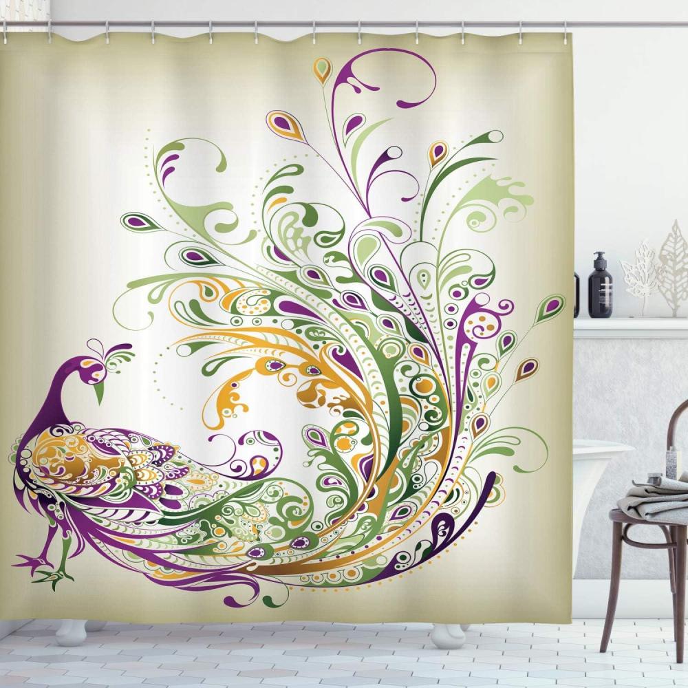 imageAmbesonne Sports Shower Curtain Cartoon Soccer Balls Showing Various Expressions Bored Laughing Happy Smiley Cloth Fabric Bathroom Decor Set with Hooks 69 W x 75 L White BlackMarigold Purple