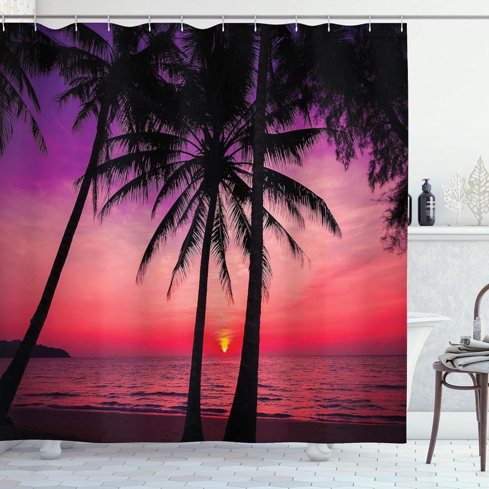 imageAmbesonne Sports Shower Curtain Cartoon Soccer Balls Showing Various Expressions Bored Laughing Happy Smiley Cloth Fabric Bathroom Decor Set with Hooks 69 W x 75 L White BlackMagenta Purple
