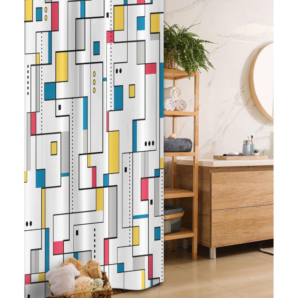 imageAmbesonne Sports Shower Curtain Cartoon Soccer Balls Showing Various Expressions Bored Laughing Happy Smiley Cloth Fabric Bathroom Decor Set with Hooks 69 W x 75 L White BlackYellow White