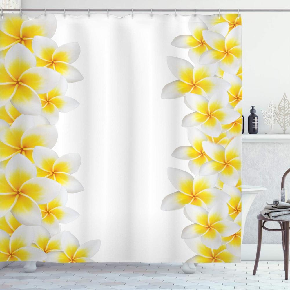 imageAmbesonne Sports Shower Curtain Cartoon Soccer Balls Showing Various Expressions Bored Laughing Happy Smiley Cloth Fabric Bathroom Decor Set with Hooks 69 W x 75 L White BlackYellow
