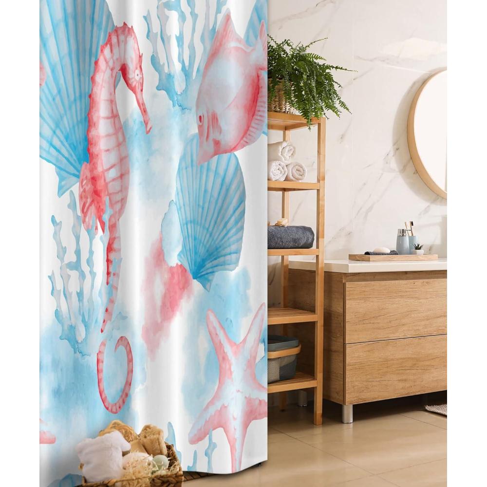 imageAmbesonne Sports Shower Curtain Cartoon Soccer Balls Showing Various Expressions Bored Laughing Happy Smiley Cloth Fabric Bathroom Decor Set with Hooks 69 W x 75 L White BlackWhite Coral