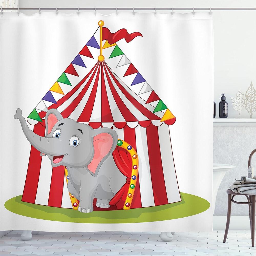 imageAmbesonne Sports Shower Curtain Cartoon Soccer Balls Showing Various Expressions Bored Laughing Happy Smiley Cloth Fabric Bathroom Decor Set with Hooks 69 W x 75 L White BlackPale Grey